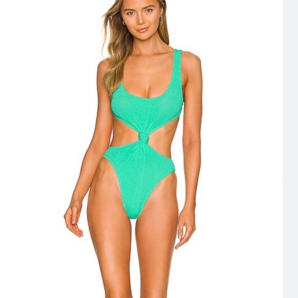 Turquoise Textured Bikini Bottom - Picture 6 of 6
